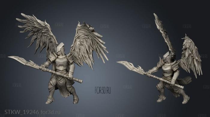 Paladin Wings Helm stl model for CNC