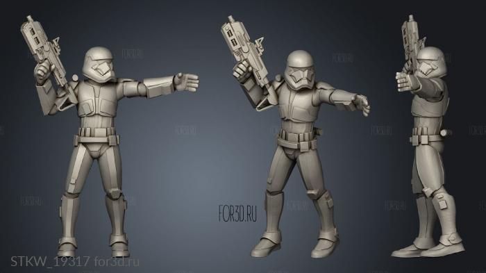 Troopers stl model for CNC