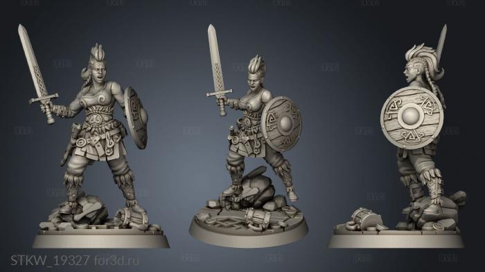 Sikagard Shield Maiden stl model for CNC