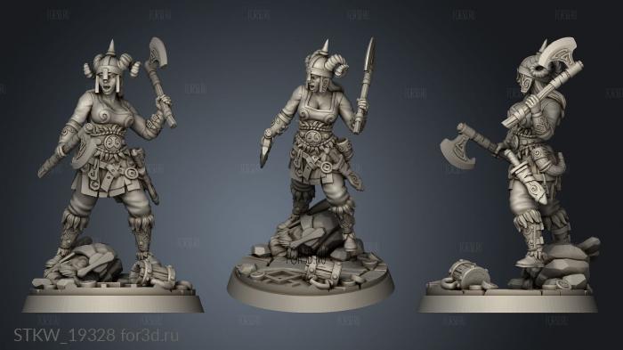 Sikagard Shield Maiden stl model for CNC