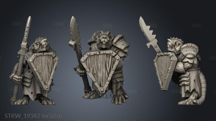 Ratmen With Shields 3d stl модель для ЧПУ