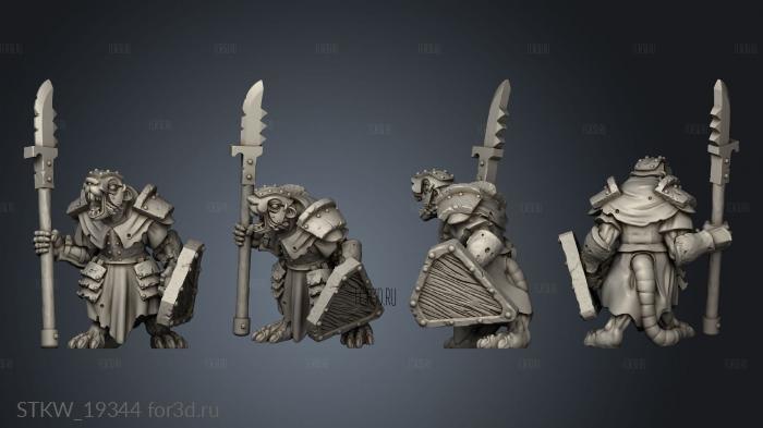 Ratmen With Shields stl model for CNC