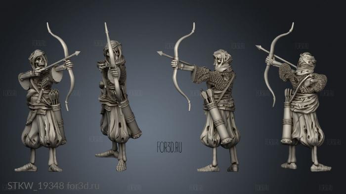 Skeleton Archer stl model for CNC