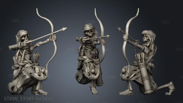 Skeleton Archer stl model for CNC