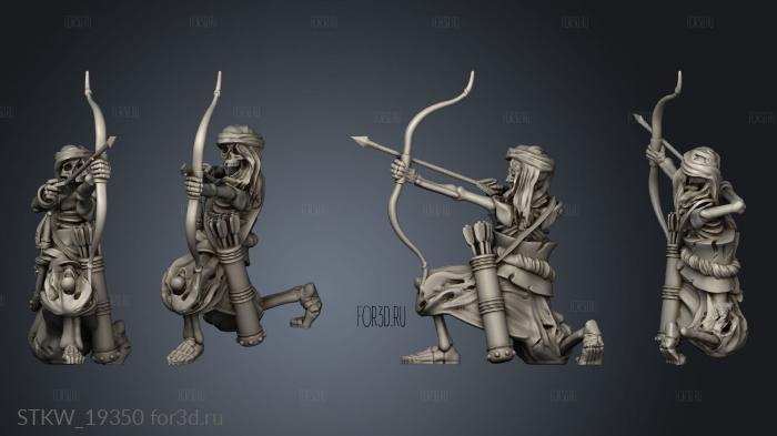 Skeleton Archer stl model for CNC