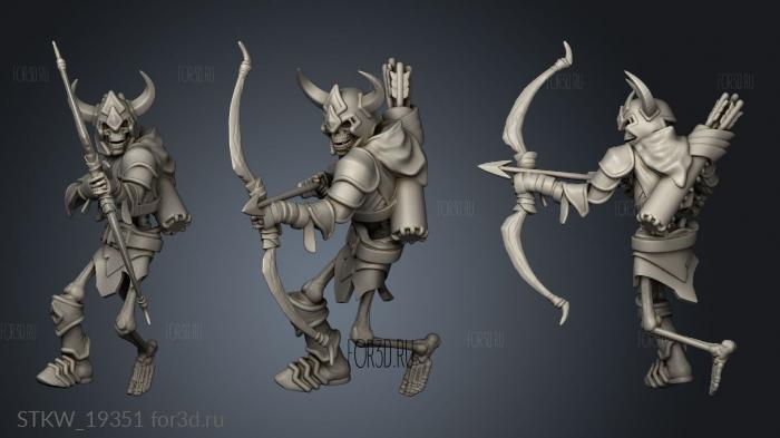 Skeleton Archer stl model for CNC