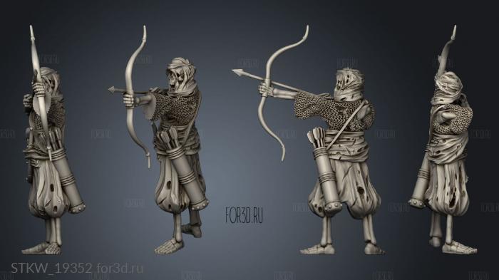 Skeleton Archer stl model for CNC