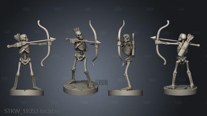 Skeleton Archer stl model for CNC