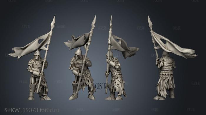 SKELETON GUARD BANNERMAN BANER 3d stl модель для ЧПУ