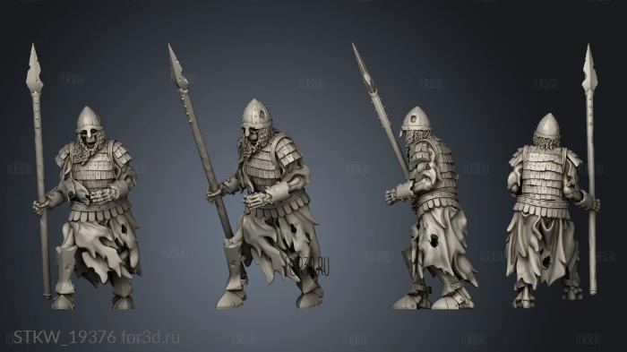 SKELETON GUARD SPEAR 3d stl модель для ЧПУ