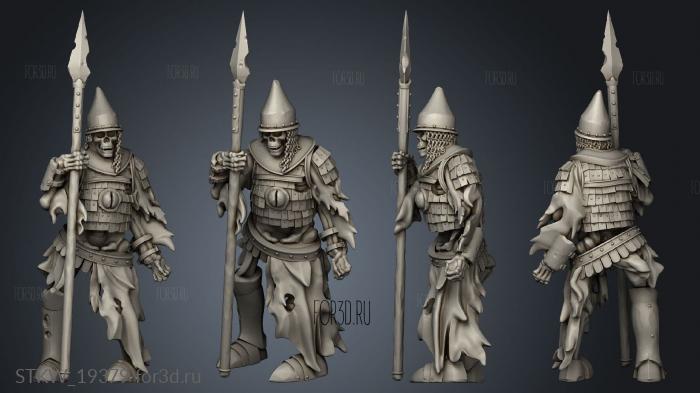 SKELETON GUARD SPEAR 3d stl модель для ЧПУ