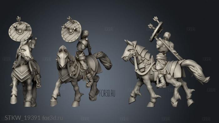 Skeleton Cavalry stl model for CNC