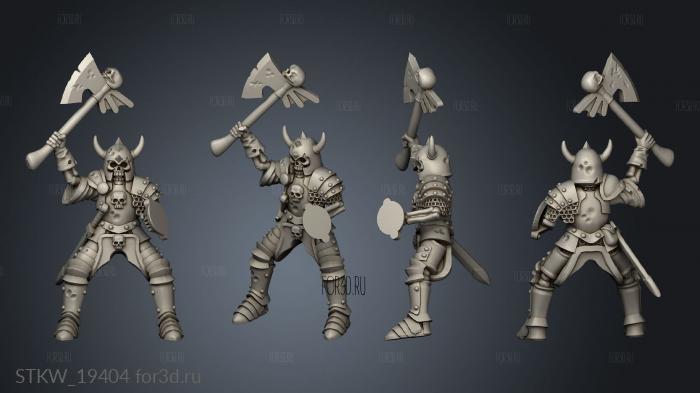 Skeleton Horsemen Command Champion 3d stl модель для ЧПУ