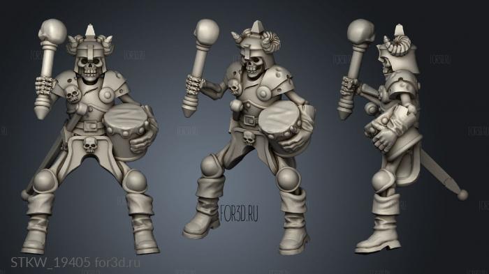 Skeleton Horsemen Command Musician 3d stl модель для ЧПУ