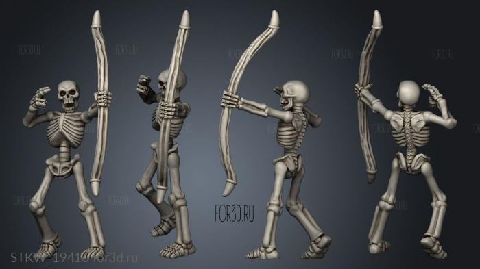 Skeleton Archer stl model for CNC