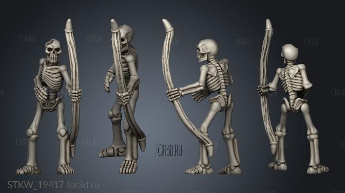 Skeleton Archer stl model for CNC