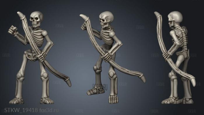 Skeleton Archer stl model for CNC