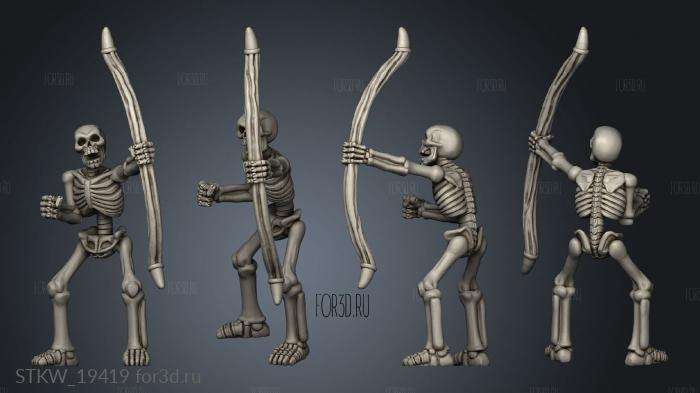 Skeleton Archer stl model for CNC