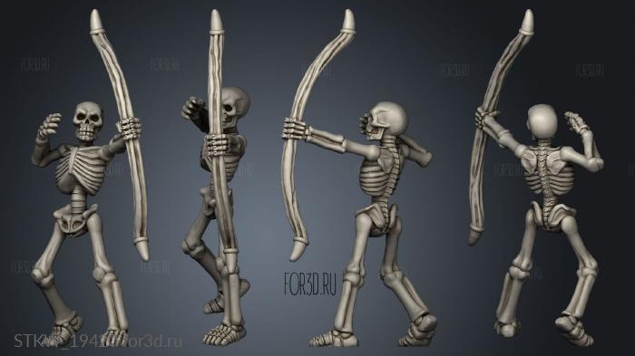 Skeleton Archer stl model for CNC