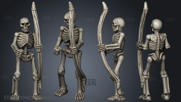 Skeleton Archer stl model for CNC