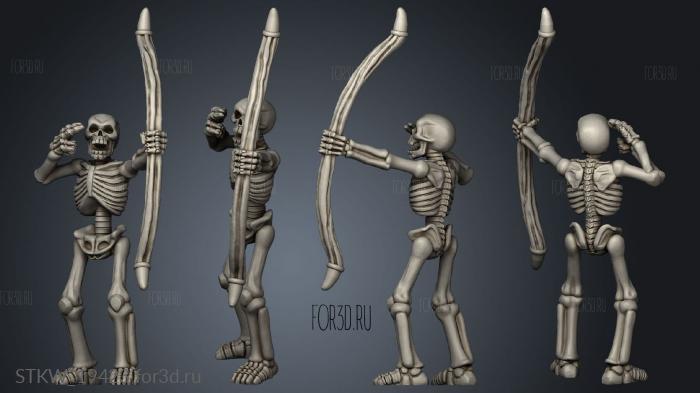 Skeleton Archer stl model for CNC