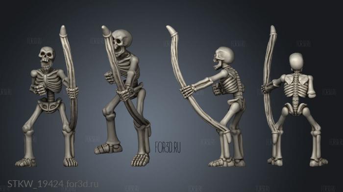 Skeleton Archer stl model for CNC