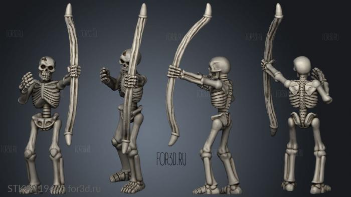 Skeleton Archer stl model for CNC