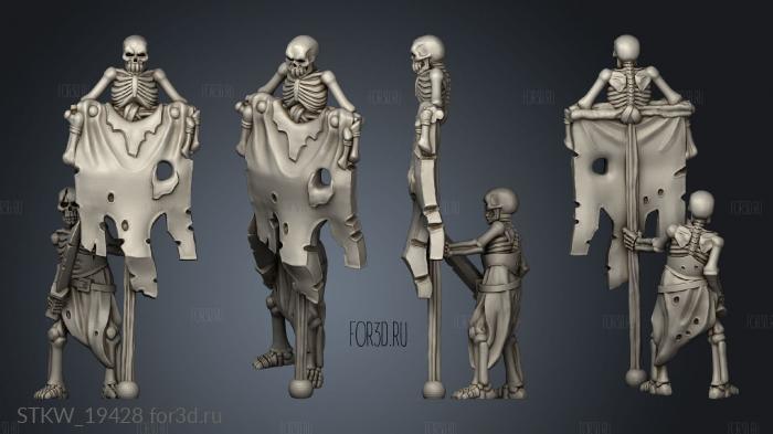 Skeleton Bearer stl model for CNC