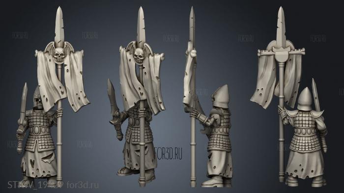 Skeleton Bearer stl model for CNC