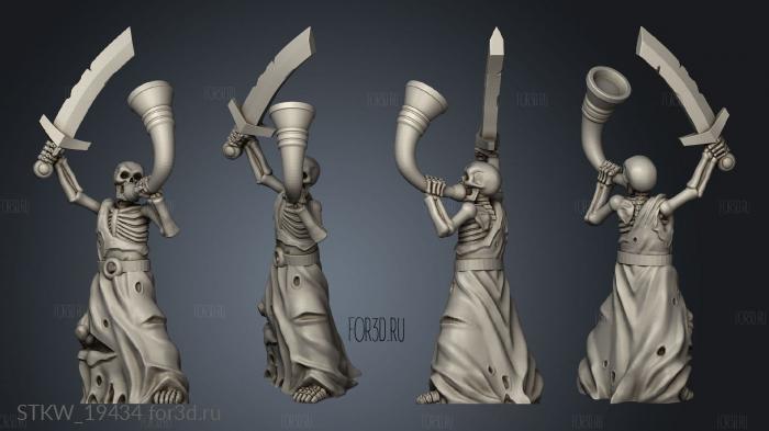 Skeleton Musician 3d stl модель для ЧПУ