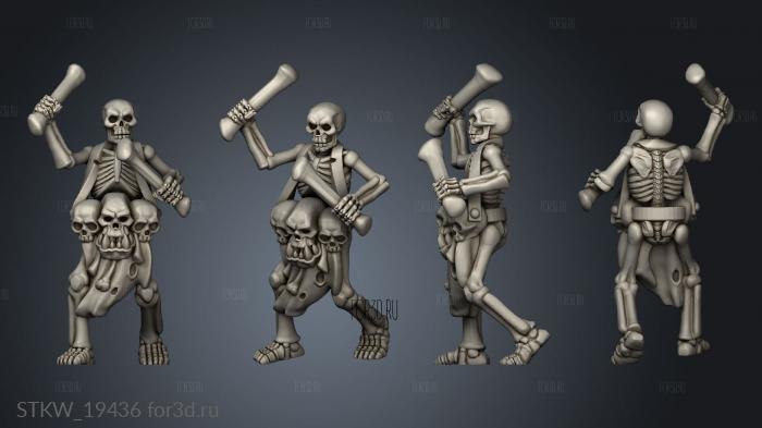 Skeleton Musician stl model for CNC