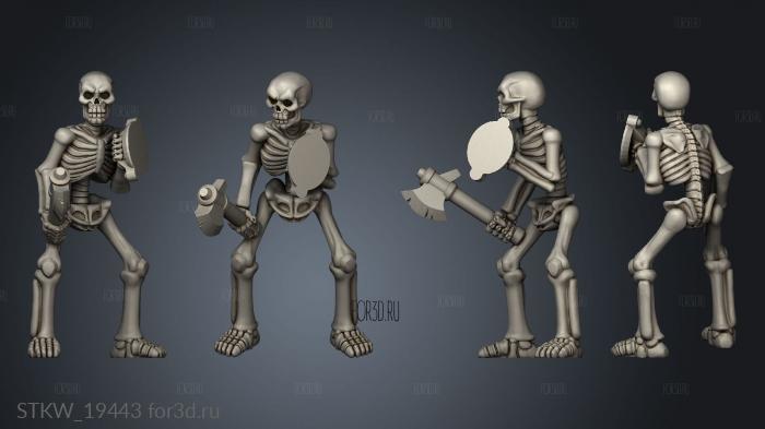 Skeleton Horde Troops Axe 3d stl модель для ЧПУ