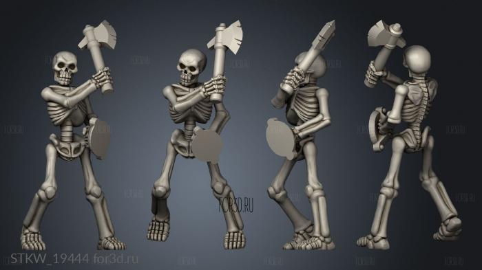 Skeleton Horde Troops Axe 3d stl модель для ЧПУ