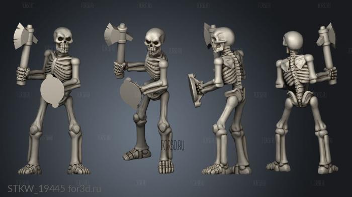 Skeleton Horde Troops Axe 3d stl модель для ЧПУ