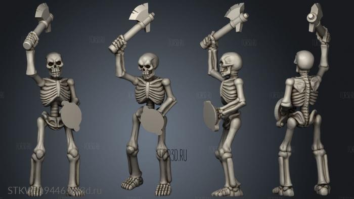 Skeleton Horde Troops Axe 3d stl модель для ЧПУ