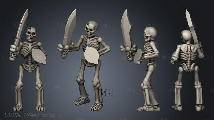 Skeleton Horde Troops Scimitar 3d stl модель для ЧПУ