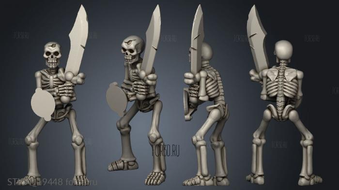 Skeleton Horde Troops Scimitar 3d stl модель для ЧПУ