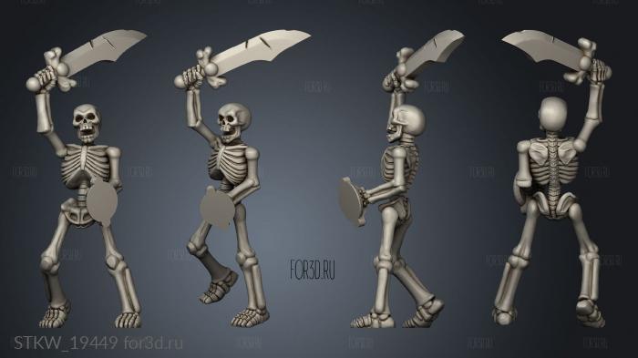 Skeleton Horde Troops Scimitar 3d stl модель для ЧПУ