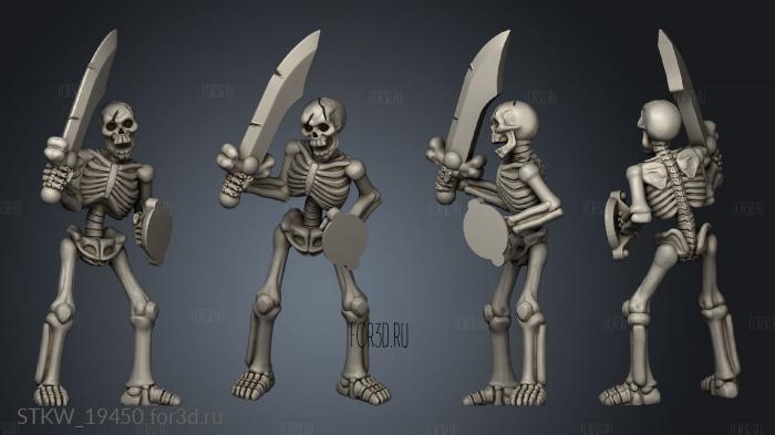 Skeleton Horde Troops Scimitar 3d stl модель для ЧПУ