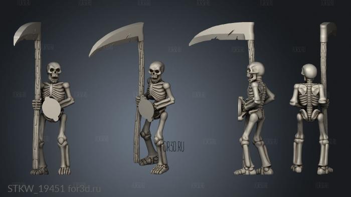 Skeleton Horde Troops Scythe 3d stl модель для ЧПУ