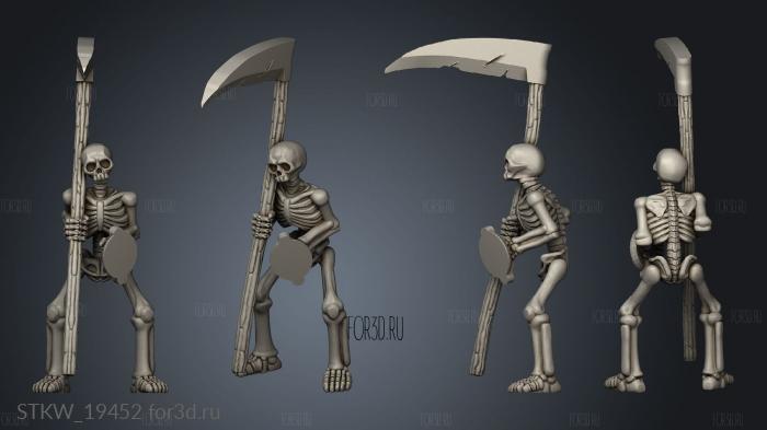 Skeleton Horde Troops Scythe 3d stl модель для ЧПУ