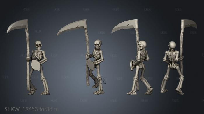 Skeleton Horde Troops Scythe 3d stl модель для ЧПУ