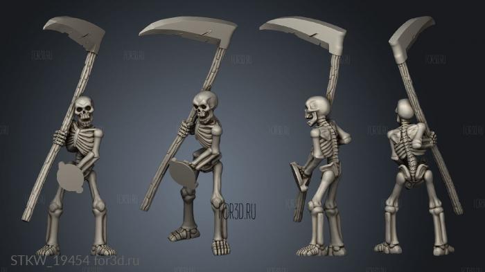 Skeleton Horde Troops Scythe 3d stl модель для ЧПУ