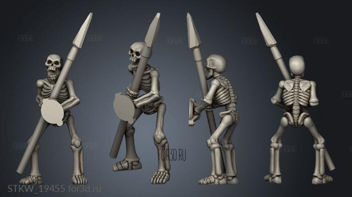 Skeleton Horde Troops Spear 3d stl модель для ЧПУ