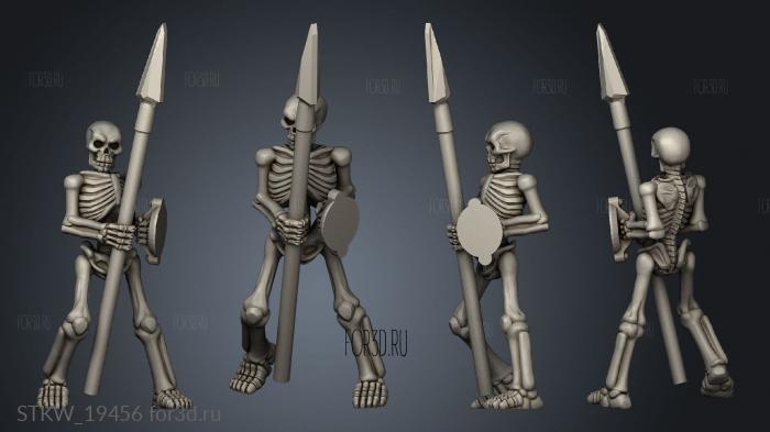 Skeleton Horde Troops Spear 3d stl модель для ЧПУ