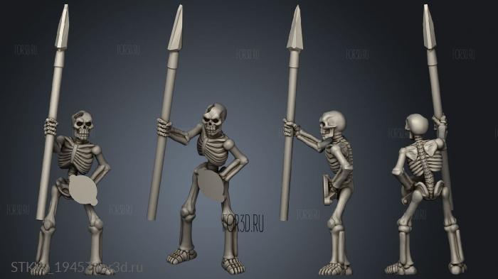 Skeleton Horde Troops Spear 3d stl модель для ЧПУ