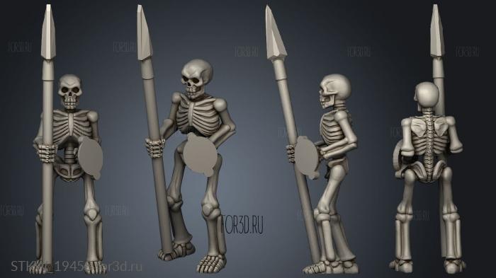 Skeleton Horde Troops Spear 3d stl модель для ЧПУ