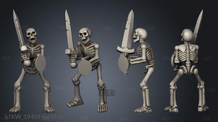 Skeleton Horde Troops Sword 3d stl модель для ЧПУ