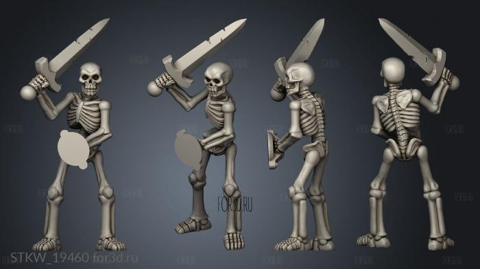 Skeleton Horde Troops Sword 3d stl модель для ЧПУ