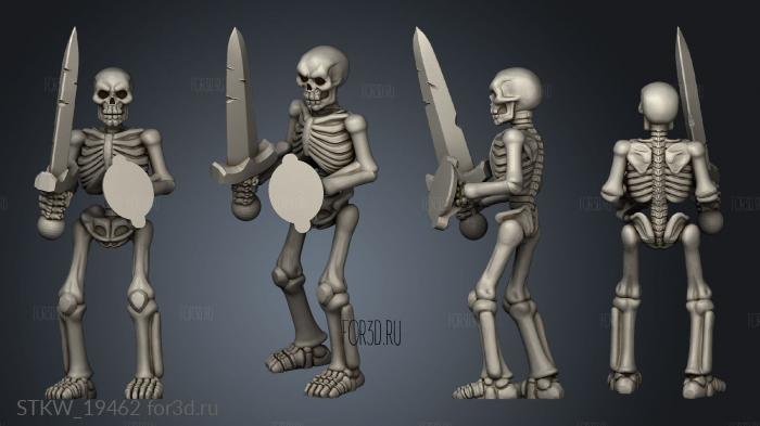 Skeleton Horde Troops Sword 3d stl модель для ЧПУ